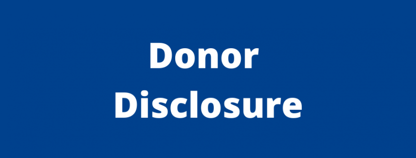 Donor Disclosure